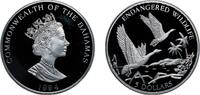 The Bahamas 5 Dollars The Bahamas Commonwealth 1994 5 Dollars - Elizabeth II (Endangered Wildlife) Silver (.925) (15000) 23.33g PF KM 172 Schön 151 -
