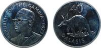 The Gambia 40 Dalasis The Gambia Republic 1977 40 Dalasis (Aardvark) Silver (.925) (4183) 35g UNC KM 18 Schön 17 -