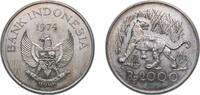 2000 Rupiah 1974 Indonesia Indonesia Republic 1974 2000 Rupiah (Javan Tiger) Silver (.500) (43648) 25.31g UNC KM 39 Schön 29 unz
