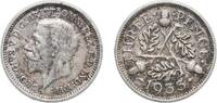 Great Britain 3 Pence Great Britain United Kingdom 1933 3 Pence - George V (4th issue) Silver (.500) Royal Mint (5578500) 1.4g XF KM 831 Sp 4042 -