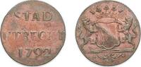 Netherlands 1 Duit Netherlands City of Utrecht 1792 1 Duit Copper Royal Dutch Mint 3.45g XF KM 91 -