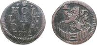 Netherlands 1 Duit Netherlands Province of Holland 1702 Duit Copper Dordrecht Mint 3.6g VF CNM 2.28.126 KM 80 Ver 57.6 HPM 2007 -
