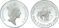 Bermuda 2 Dollars Bermuda British colony Elizabeth II 1996 2 Dollars 70th Anniversary of the Birth of Queen Elizabeth II -