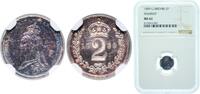 Great Britain 2 Pence Great Britain Kingdom 1889 2 Pence - Victoria (2nd portrait; Maundy issues) Silver (.925) (6727) 0.94g NGC MS 62 KM 771 Sp 3935 -