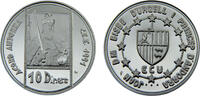 Andorra 10 Diners Andorra Principality Joan Martí i Alanis 1992 10 Diners Customs Union Agreement, Charlemagne -