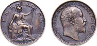 Great Britain 1 Farthing Great Britain United Kingdom 1908 1 Farthing - Edward VII Bronze (4264900) 2.82g AU KM 792 Sp 3992 -