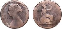Great Britain ½ Penny Great Britain United Kingdom 1861 ½ Penny - Victoria (2nd portrait; 1st type) Bronze 5.01g VF KM 748 -