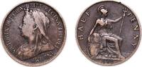 Great Britain ½ Penny Great Britain United Kingdom 1900 ½ Penny - Victoria (3rd portrait) Bronze (13805000) 5.6g VF KM 789 Sp 3962 -