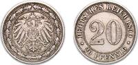 Germany 20 Pfennigs Germany Germany - 1871-1948 1890 A 20 Pfennigs - Wilhelm II (type 2 - small shield) Copper-nickel (Cu 750, Ni 250) (2715702) 6.3 -
