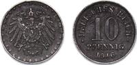 Germany 10 Pfennigs Germany Germany - 1871-1948 Second Empire 1916 10 Pfennigs - Wilhelm II (type 2 - small shield; beaded border) Zinc clad iron (I -