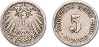 Germany 5 Pfennigs Germany Germany - 1871-1948 Second Empire 1900 J 5 Pfennigs - Wilhelm II (type 2 - small shield) Copper-nickel (Cu 750, Ni 250) -