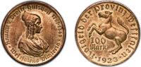 Germany 100 Mark Germany Prussian province of Westphalia Weimar Republic 1923 100 Mark - Westfalen (Annette v. Droste-Hülshoff) Tombac (94778) 6. -