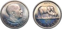 Malawi Malawi Republic 1971 20 Tambala Copper-nickel (75% Copper, 25% Nickel) (3000000) 11.65g BU KM 11 Schön 11 Schön 18 20 Tambala 1971 BU
