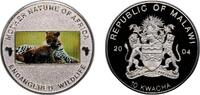 Malawi Malawi Republic 2004 10 Kwacha (Leopard) Silver plated copper-nickel 29.43g PF KM 61 Schön 80.5 10 Kwacha 2004 PF