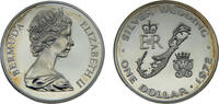 Bermuda 1 Dollar Bermuda British colony Elizabeth II 1972 1 Dollar 25th Anniversary of the Wedding of Queen Elizabeth II and Prince Philip -
