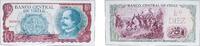Chile 10 Escudos Chile Republic 1970 10 Escudos (red serial) Paper AU P 142 P 142A -