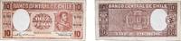 Chile 10 Pesos Chile Republic 1947 - 1958 10 Pesos (1 Condor) Paper VF P 111 -