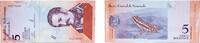 Venezuela 5 Bolivars Venezuela Bolivarian Republic 2018 5 Bolívares Paper UNC P 102 NCV bbcv5bss -