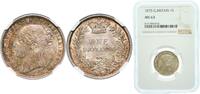 Great Britain 1 Shilling Great Britain Kingdom 1875 1 Shilling - Victoria (1st portrait; 'Young Head') Silver (.925) (4353900) NGC MS 63 KM 734 Sp 3902- -