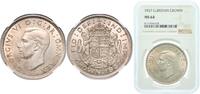 Great Britain 1 Crown Great Britain Kingdom 1937 1 Crown - George VI (Coronation) Silver (.500) (418600) NGC MS 64 KM 857 Sp 4078/9 -