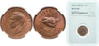 Great Britain 1 Farthing Great Britain Kingdom 1947 1 Farthing - George VI (with 'IND:IMP') Bronze Royal Mint (Tower Hill) (14745600) 2.83g NGC MS 62 KM -