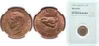 Great Britain 1 Farthing Great Britain Kingdom 1942 1 Farthing - George VI (with 'IND:IMP') Bronze Royal Mint (Tower Hill) (28857600) 2.83g NGC MS 62 KM -
