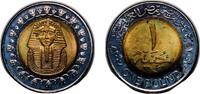 Egypt 1 Pound Egypt 2007 (AH1428) 1 Pound (magnetic) Bimetallic: brass plated steel centre in nickel plated steel ring 8.51g UNC KM 940a Schö -