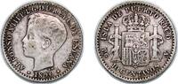Puerto Rico 10 Centavos Puerto Rico Spanish colony 1896 PGV 10 Centavos Silver (.900) (700000) 2.48g XF KM 21 -