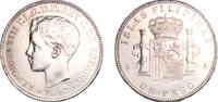 Philippines 1 Peso Philippines Spanish colony 1897 SGV 1 Peso - Alfonso XIII Silver (.900) Manila Mint (6000000) 24.77g AU KM 154 -