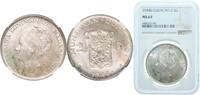 Netherlands Antilles 2½ Gulden Netherlands Antilles Curaçao Dutch colony 1944 D 2½ Gulden - Wilhelmina Silver (.720) (Copper .280) Denver Mint (200000) 25g NGC -