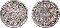 Germany 1 Mark Germany Second Empire 1896 D 1 Mark - Wilhelm II (type 2 - small shield) Silver (.900) (Ag 900, Cu 100) (562336) 5.41g XF KM 14 -