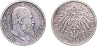 Germany 5 Mark Germany Kingdom of Württemberg Second Empire 1904 F 5 Mark - Wilhelm II Silver (.900) Stuttgart Mint (391317) 27.71g XF KM 632 -