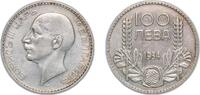 Bulgaria 100 Leva Bulgaria Kingdom 1934 100 Leva - Boris III Silver (.500) (Copper .400, .050 Nickel, .050 Zinc) (2505777) 19.95g UNC KM 45 Schön -