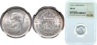 Great Britain 6 Pence Great Britain United Kingdom 1944 6 Pence - George VI (1st coinage) Silver (.500) Royal Mint (Tower Hill) (37952600) NGC MS 63 -
