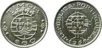 Timor 60 Centavos Timor Portuguese colony 1958 60 Centavos Nickel brass (61% copper, 20% zinc, 19% nickel) Lisbon Mint (1000000) 4.42g AU KM 12 -