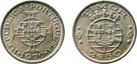 Timor 2.50 Escudos Timor Portuguese colony 1970 2.50 Escudos Copper-nickel (1000000) 3.4g UNC KM 20 -