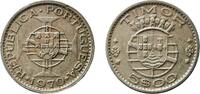 Timor 5 Escudos Timor Portuguese colony 1970 5 Escudos Copper-nickel Lisbon Mint (1200000) 7g AU KM 21 Gomes R 13 -