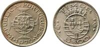 Timor 5 Escudos Timor Portuguese colony 1970 5 Escudos Copper-nickel Lisbon Mint (1200000) 7g UNC KM 21 Gomes R 13 -