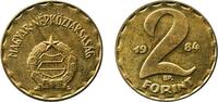 Hungary 2 Forint Hungary 1984 BP. 2 Forint Brass (72% Copper, 28% Zinc) Hungarian mint (5000000) 4.52g UNC KM 591 Schön 94 ÉH 1586 H 2323 Adamo -