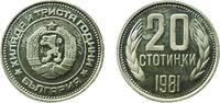20 Stotinki 1981 Bulgarian Mint Bulgaria Bulgaria People s Republic 1981 20 Stotinki (2nd Coat of Arms; Bulgaria Anniversary) Copper-nickel Bulga...