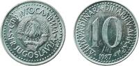 Yugoslavia 10 Dinars Yugoslavia 1987 10 Dinara Copper-nickel (61 % Cu, 20 % Zn, 19 % Ni) Belgrade Mint (104988000) 5.19g BU KM 89 Schön 86 -