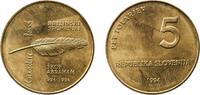 Slovenia 5 Tolarjev Slovenia 1994 5 Tolarjev (Bishop Abraham - Freising Manuscripts) Nickel brass (78% Copper, 20% Zinc, 2% Nickel) Kremnica / Körmö -