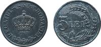 1942 Berlin Mint Romania Kingdom 1942 5 Lei - Mihai I Zinc Berlin Mint (140000000) 4.48g UNC KM 61 Schön 76 unz