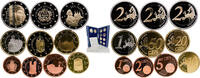  2017 R Rome Mint San Marino San Marino Republic 2017 R Euros Proof Set (Set with 10 coins)  Bimetallic Rome Mint (2600) PF PF