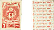 Spain 1 Peseta Spain ND 1 Peseta - PEQUEÑO AHORRO ( Caja de Ahorros de Terrassa) Cardboard 0.26g XF -
