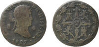 Spain 4 Maravedis Spain Kingdom 1827 4 Maravedis - Fernando VII (2nd portrait) Copper Real ingenio de Segovia Mint 4.52g F KM 486.1 Cal 1672 -