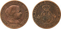 Spain 2½ Escudo cents Spain Kingdom 1868 OM 2½ Centimos de Escudo - Isabel II Bronze Barcelona Mint 6.08g VF KM 634 Cal 638 -
