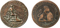Spain 10 Centimos Spain Provisional Government 1870 OM 10 Centimos - Provisional Government Bronze La Seca Mint (170088000) 6.7g VF Carving KM 66 -
