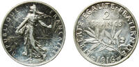 France 2 Francs France Third Republic 1916 2 Francs Silver (.835) Paris Mint (17886653) 9.9g XF Franc 2014 266 Gad 1789 532 KM 845.1 KM 845.2 S -