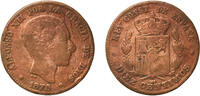 Spain 10 Centimos Spain Kingdom 1878 OM 10 Centimos - Alfonso XII Bronze (95% copper, 4% tin, 1% zinc) Barcelona Mint (68740000) 10.6g F KM 675 C -
